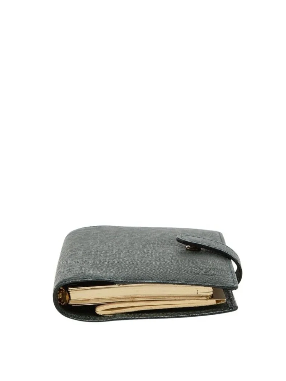 Louis Vuitton Taiga Agenda PM Notebook Cover Esepia Green Leather